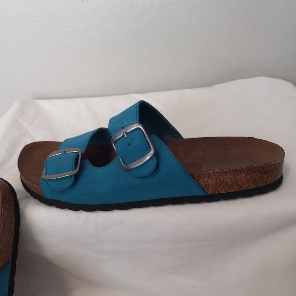 Cliff's by White Mountain Boho Women's Sandals Size 10 Teal Blue - Picture 4 of 5